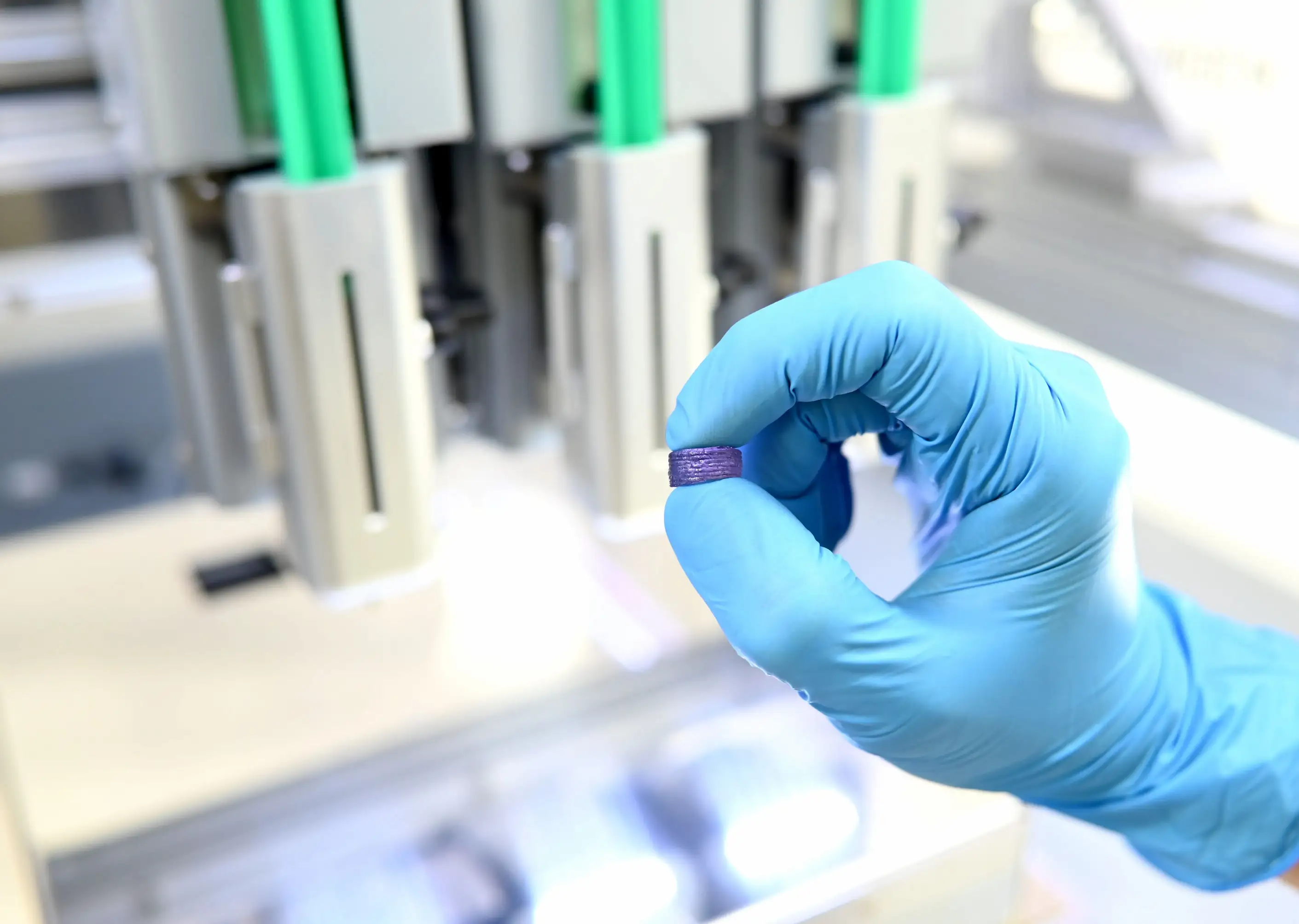 Researchers working in a lab